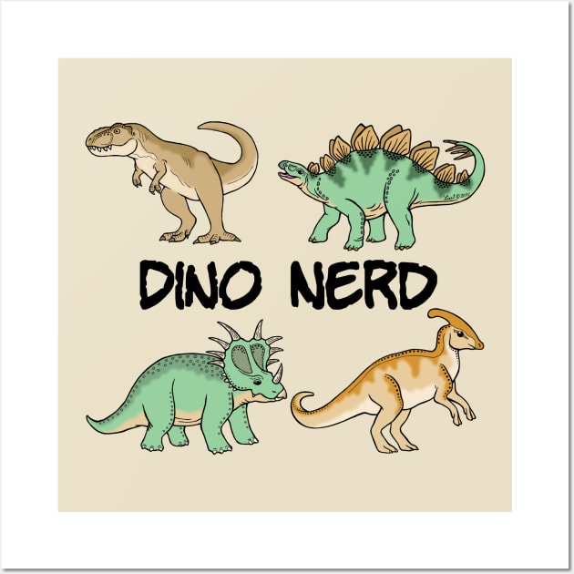 Dino Nerd Wall Art by HonuHoney